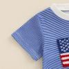 imageKuriozud Baby Boy Bubble Romper Golf Outfits 1st Birthday Hole in One Onesie Waffle Knit Bodysuit First Birthday ClothesBlue American Flag