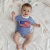 imageKuriozud Baby Boy Bubble Romper Golf Outfits 1st Birthday Hole in One Onesie Waffle Knit Bodysuit First Birthday ClothesBlue American Flag