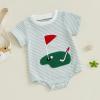 imageKuriozud Baby Boy Bubble Romper Golf Outfits 1st Birthday Hole in One Onesie Waffle Knit Bodysuit First Birthday ClothesGreen