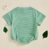 imageKuriozud Baby Boy Bubble Romper Golf Outfits 1st Birthday Hole in One Onesie Waffle Knit Bodysuit First Birthday ClothesGreenb