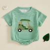 imageKuriozud Baby Boy Bubble Romper Golf Outfits 1st Birthday Hole in One Onesie Waffle Knit Bodysuit First Birthday ClothesGreenb