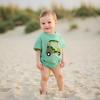 imageKuriozud Baby Boy Bubble Romper Golf Outfits 1st Birthday Hole in One Onesie Waffle Knit Bodysuit First Birthday ClothesGreenb