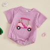 imageKuriozud Baby Boy Bubble Romper Golf Outfits 1st Birthday Hole in One Onesie Waffle Knit Bodysuit First Birthday ClothesPink