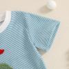 imageKuriozud Baby Boy Bubble Romper Golf Outfits 1st Birthday Hole in One Onesie Waffle Knit Bodysuit First Birthday ClothesSky Bluea