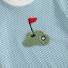 imageKuriozud Baby Boy Bubble Romper Golf Outfits 1st Birthday Hole in One Onesie Waffle Knit Bodysuit First Birthday ClothesSky Bluea