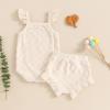 imageKuriozud Baby Girl Summer Clothes Sleeveless Tank Top Shorts Set Cute Toddler Girl Outfit Aged 3 6 12 18 24 Months 2T 3TFuzzy Fly Sleeve Beige