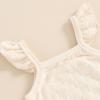 imageKuriozud Baby Girl Summer Clothes Sleeveless Tank Top Shorts Set Cute Toddler Girl Outfit Aged 3 6 12 18 24 Months 2T 3TFuzzy Fly Sleeve Beige