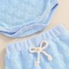 imageKuriozud Baby Girl Summer Clothes Sleeveless Tank Top Shorts Set Cute Toddler Girl Outfit Aged 3 6 12 18 24 Months 2T 3TFuzzy Fly Sleeve Blue