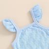 imageKuriozud Baby Girl Summer Clothes Sleeveless Tank Top Shorts Set Cute Toddler Girl Outfit Aged 3 6 12 18 24 Months 2T 3TFuzzy Fly Sleeve Blue