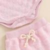 imageKuriozud Baby Girl Summer Clothes Sleeveless Tank Top Shorts Set Cute Toddler Girl Outfit Aged 3 6 12 18 24 Months 2T 3TFuzzy Fly Sleeve Pink