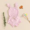 imageKuriozud Baby Girl Summer Clothes Sleeveless Tank Top Shorts Set Cute Toddler Girl Outfit Aged 3 6 12 18 24 Months 2T 3TFuzzy Fly Sleeve Pink
