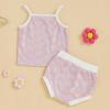 imageKuriozud Baby Girl Summer Clothes Sleeveless Tank Top Shorts Set Cute Toddler Girl Outfit Aged 3 6 12 18 24 Months 2T 3TFuzzy Heart Pink