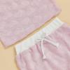 imageKuriozud Baby Girl Summer Clothes Sleeveless Tank Top Shorts Set Cute Toddler Girl Outfit Aged 3 6 12 18 24 Months 2T 3TFuzzy Heart Pink