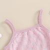 imageKuriozud Baby Girl Summer Clothes Sleeveless Tank Top Shorts Set Cute Toddler Girl Outfit Aged 3 6 12 18 24 Months 2T 3TFuzzy Pink