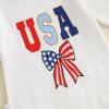 imageKuriozud Fathers Day Outfits Baby Girl Footie Onesie Romper Newborn Preemie Girl Ruffle Pajamas Pjs Daddys Girl Clothes4th of July Usa