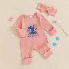 imageKuriozud Fathers Day Outfits Baby Girl Footie Onesie Romper Newborn Preemie Girl Ruffle Pajamas Pjs Daddys Girl ClothesMy 1st 4th of July
