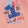 imageKuriozud Fathers Day Outfits Baby Girl Footie Onesie Romper Newborn Preemie Girl Ruffle Pajamas Pjs Daddys Girl ClothesMy 1st 4th of July