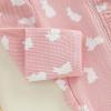 imageKuriozud Fathers Day Outfits Baby Girl Footie Onesie Romper Newborn Preemie Girl Ruffle Pajamas Pjs Daddys Girl ClothesPink Bunny