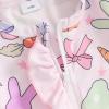 imageKuriozud Fathers Day Outfits Baby Girl Footie Onesie Romper Newborn Preemie Girl Ruffle Pajamas Pjs Daddys Girl ClothesPink Carrotbunny