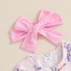 imageKuriozud Fathers Day Outfits Baby Girl Footie Onesie Romper Newborn Preemie Girl Ruffle Pajamas Pjs Daddys Girl ClothesPink Carrotbunny