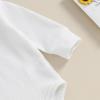 imageKuriozud Newborn Baby Boy Clothes Button Long Sleeve Romper Bodysuit Pants Set Infant Soft Waffle Fall Winter OutfitWaffle White