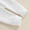 imageKuriozud Newborn Baby Boy Clothes Button Long Sleeve Romper Bodysuit Pants Set Infant Soft Waffle Fall Winter OutfitWaffle White