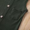 imageKuriozud Newborn Baby Boy Girl Plain Romper Sleeveless Jumpsuit ClothesDark Green