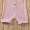 imageKuriozud Newborn Baby Boy Girl Plain Romper Sleeveless Jumpsuit ClothesPink