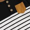 imageKuriozud Newborn Infant Unisex Baby Boy Girl Clothes Button Romper Jumpsuit Basic One Piece OutfitsStriped Long Sleeve Black