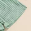 imageKuriozud Summer Clothes for Toddler Baby Girl Cute Bow Sleeveless Tank Top and Shorts Set Ribbed 2 Piece OutfitRibbed Green