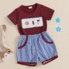 imageKuriozud Toddler Baby Boy 4th Of July Outfit Truck American Flag Tshirt Top Red White Bule Shorts Set Fourth Of July Clothes4th of July Outfit Red