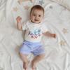 imageKuriozud Toddler Baby Boy 4th Of July Outfit Truck American Flag Tshirt Top Red White Bule Shorts Set Fourth Of July ClothesAll American Boy Blue