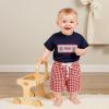 imageKuriozud Toddler Baby Boy 4th Of July Outfit Truck American Flag Tshirt Top Red White Bule Shorts Set Fourth Of July ClothesAmerican Flag Blue