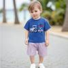 imageKuriozud Toddler Baby Boy 4th Of July Outfit Truck American Flag Tshirt Top Red White Bule Shorts Set Fourth Of July ClothesTruck American Flag Blue