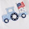imageKuriozud Toddler Baby Boy 4th Of July Outfit Truck American Flag Tshirt Top Red White Bule Shorts Set Fourth Of July ClothesTruck American Flag White