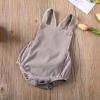 imageKuriozud Unisex Baby Boy Girl Clothes Sleeveless Romper Bodysuit Crossback Strap Jumpsuit Overall Shorts One Piece OutfitGray