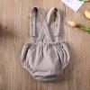 imageKuriozud Unisex Baby Boy Girl Clothes Sleeveless Romper Bodysuit Crossback Strap Jumpsuit Overall Shorts One Piece OutfitGray