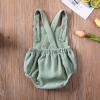 imageKuriozud Unisex Baby Boy Girl Clothes Sleeveless Romper Bodysuit Crossback Strap Jumpsuit Overall Shorts One Piece OutfitLight Green