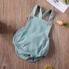 imageKuriozud Unisex Baby Boy Girl Clothes Sleeveless Romper Bodysuit Crossback Strap Jumpsuit Overall Shorts One Piece OutfitMint Green