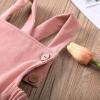 imageKuriozud Unisex Baby Boy Girl Clothes Sleeveless Romper Bodysuit Crossback Strap Jumpsuit Overall Shorts One Piece OutfitPink