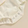 imageKuriozud Unisex Baby Boy Girl Clothes Sleeveless Romper Bodysuit Crossback Strap Jumpsuit Overall Shorts One Piece OutfitPocket Beige