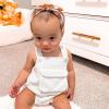 imageKuriozud Unisex Baby Boy Girl Clothes Sleeveless Romper Bodysuit Crossback Strap Jumpsuit Overall Shorts One Piece OutfitPocket Khaki