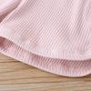 imageKuriozud Unisex Toddler Baby Boy Girl Clothes Ribbed Knit TShirt Top Pants Solid Color 2 Piece Outfits LoungewearKids Shorts Set Pink
