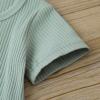 imageKuriozud Unisex Toddler Baby Boy Girl Clothes Ribbed Knit TShirt Top Pants Solid Color 2 Piece Outfits LoungewearShorts Set Light Green