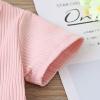 imageKuriozud Unisex Toddler Baby Boy Girl Clothes Ribbed Knit TShirt Top Pants Solid Color 2 Piece Outfits LoungewearShorts Set Pink