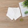 imageKuriozud Unisex Toddler Baby Boy Girl Clothes Ribbed Knit TShirt Top Pants Solid Color 2 Piece Outfits LoungewearShorts Set White