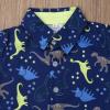 imageToddler Baby Boys Summer Outfits Set Gentleman ButtonDown Short Sleeve Shirt Blouse Tops  Solid Shorts PantsDinosaur Tshirt  Fluorescent Green Shorts B