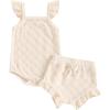 imageKuriozud Baby Girl Summer Clothes Sleeveless Tank Top Shorts Set Cute Toddler Girl Outfit Aged 3 6 12 18 24 Months 2T 3TFuzzy Fly Sleeve Beige