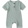 Short Sleeve Romper Light Green