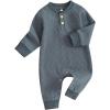 Waffle Long Sleeve Blue-gray
